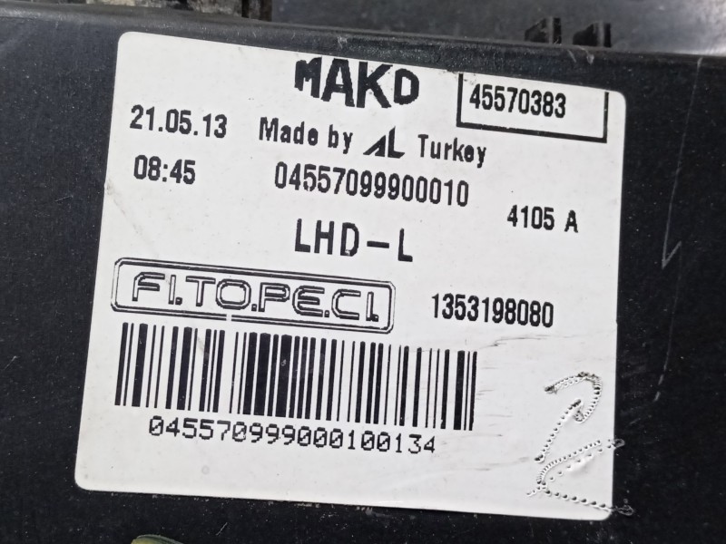 Recambio de faro izquierdo para citroën nemo 1.3 hdi fap referencia OEM IAM 1353198080  