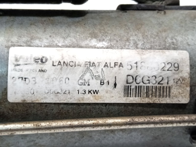 Recambio de motor arranque para citroën nemo 1.3 hdi fap referencia OEM IAM 51880229  D6G321