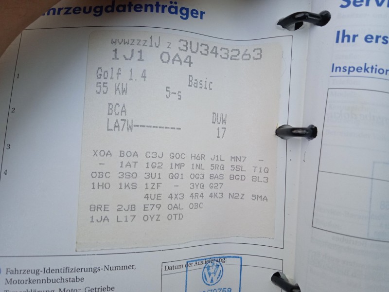 volkswagen bora variant (1j6) del año 2003