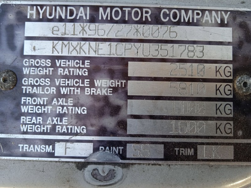 hyundai galloper ii (jk-01) del año 2000