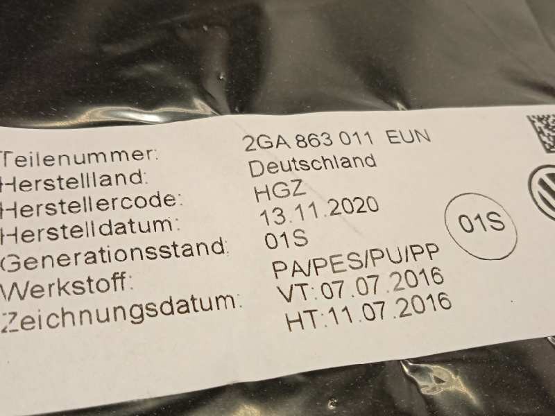 Recambio de juego alfombrillas para volkswagen t-roc advance referencia OEM IAM 2GA863011EUN  