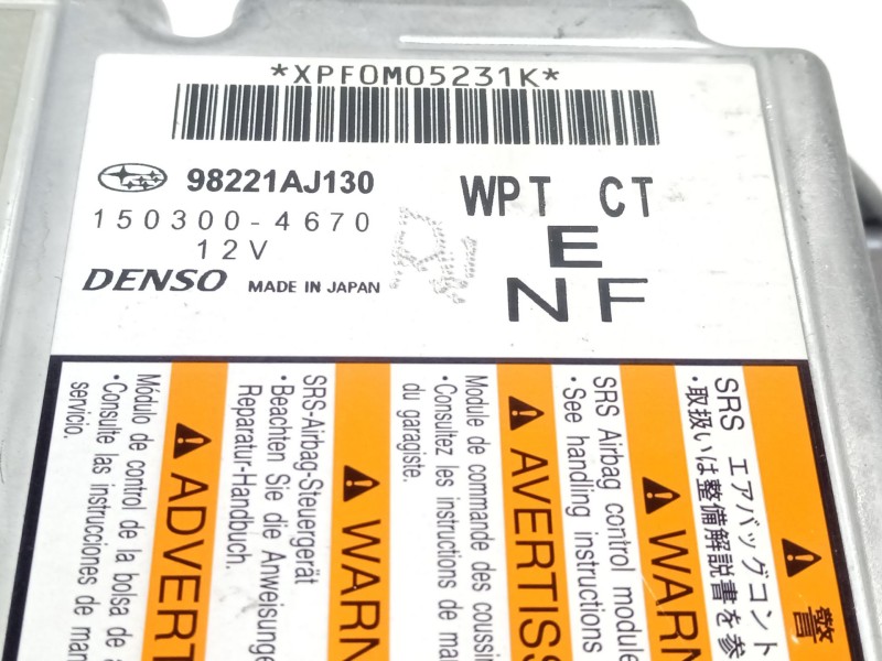 Recambio de centralita airbag para subaru legacy kombi/outback b14 2.5 cat referencia OEM IAM 98221AJ130  