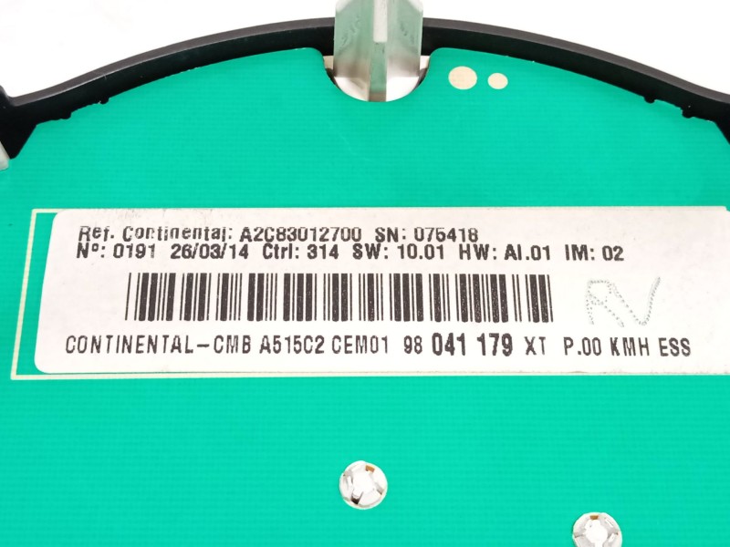 Recambio de cuadro instrumentos para citroën c3 tonic referencia OEM IAM 98041179XT  