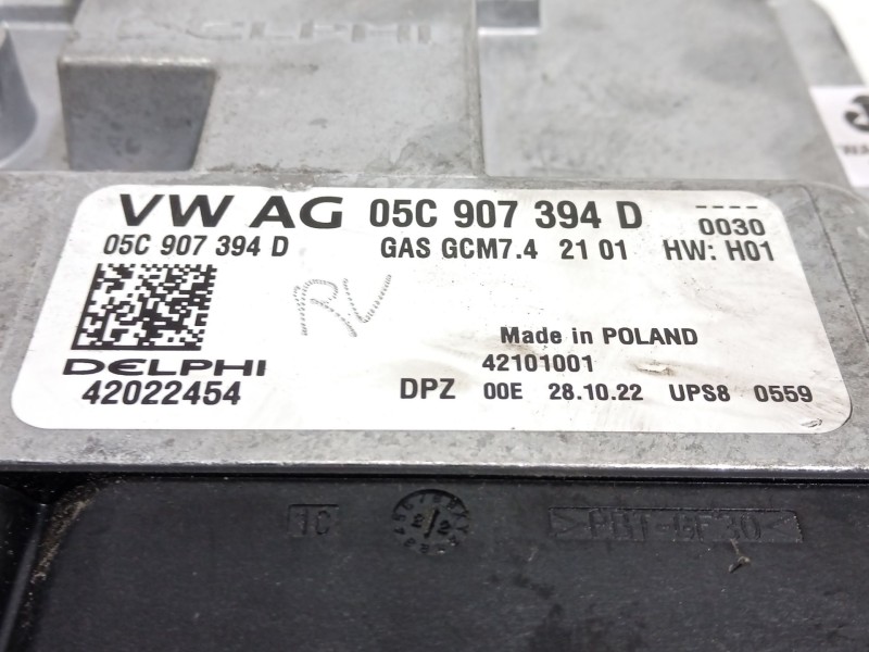 Recambio de centralita motor uce para seat ibiza (kj1) 1.0 fr referencia OEM IAM 05C907394D  42022454