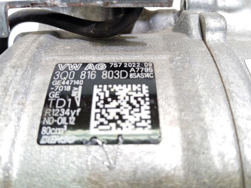 Recambio de compresor aire acondicionado para seat ibiza (kj1) 1.0 fr referencia OEM IAM 3Q0816803D  