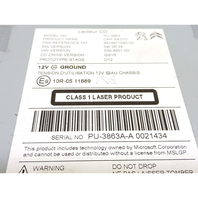 Recambio de modulo electronico para citroën c4 lim. tonic referencia OEM IAM 9824971580  