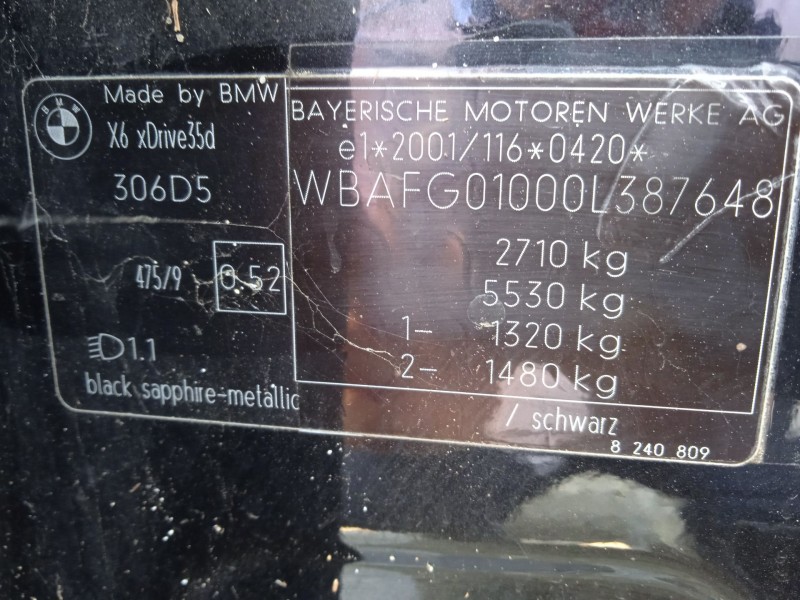 bmw x6 (e71, e72) del año 2010