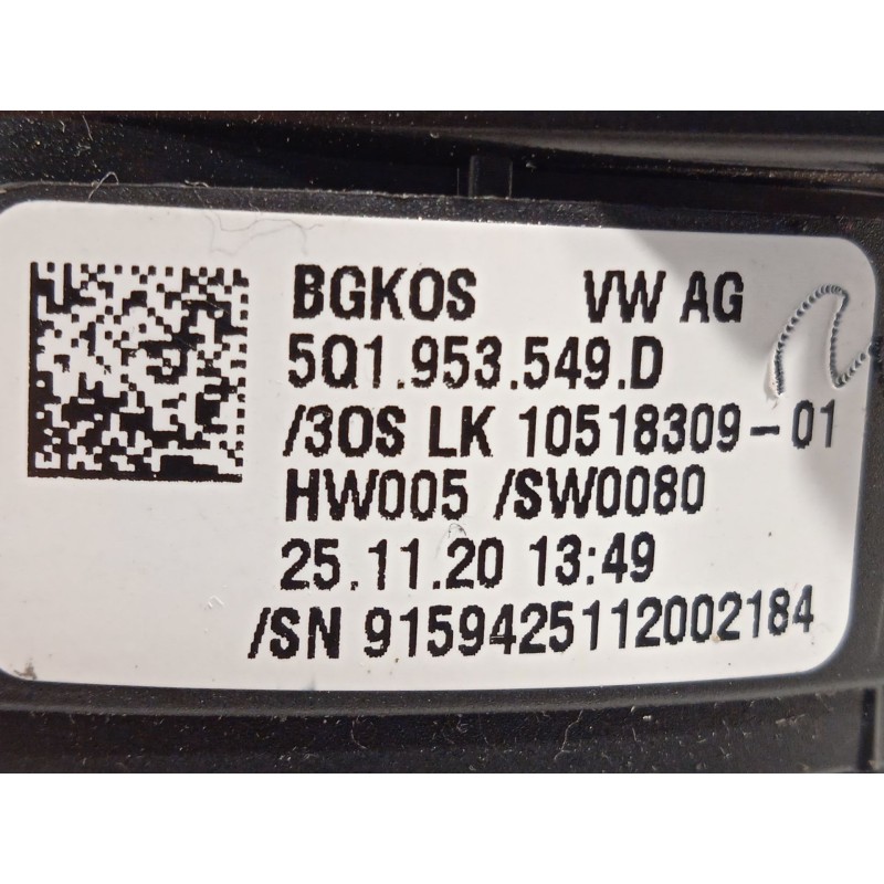 Recambio de anillo airbag para volkswagen golf viii (cd1, da1) 1.0 tsi referencia OEM IAM 5Q1953549D  