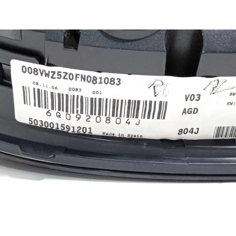 Recambio de cuadro instrumentos para volkswagen polo (9n_, 9a_) 1.4 tdi referencia OEM IAM 6Q0920804J 6Q0920804JZ06 