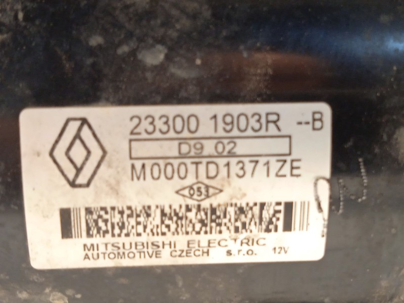Recambio de motor arranque para dacia dokker express furgoneta/monovolumen 1.6 lpg referencia OEM IAM 233001903R  M000TD1371ZE