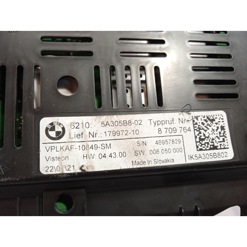 Recambio de cuadro instrumentos para bmw 1 (f40) 118 d referencia OEM IAM 62105A305B8 5A305B8 