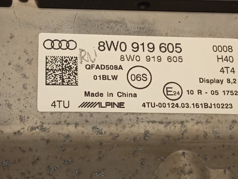 Recambio de pantalla multifuncion para audi a4 b9 (8w2, 8wc) 3.0 tdi quattro referencia OEM IAM 8W0919605  