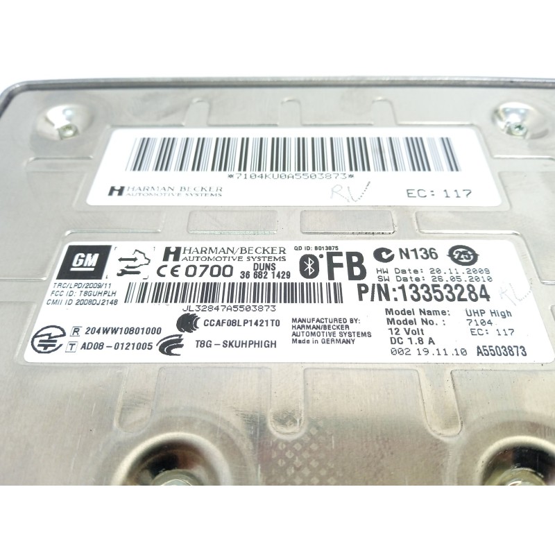 Recambio de modulo electronico para opel astra j (p10) 1.7 cdti (68) referencia OEM IAM 13353284  366821429