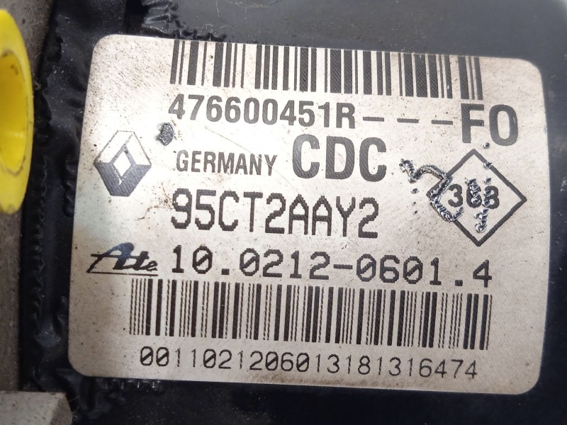 Recambio de abs para renault fluence (l3_) z.e. referencia OEM IAM 476600451R 10021206014 28561260013