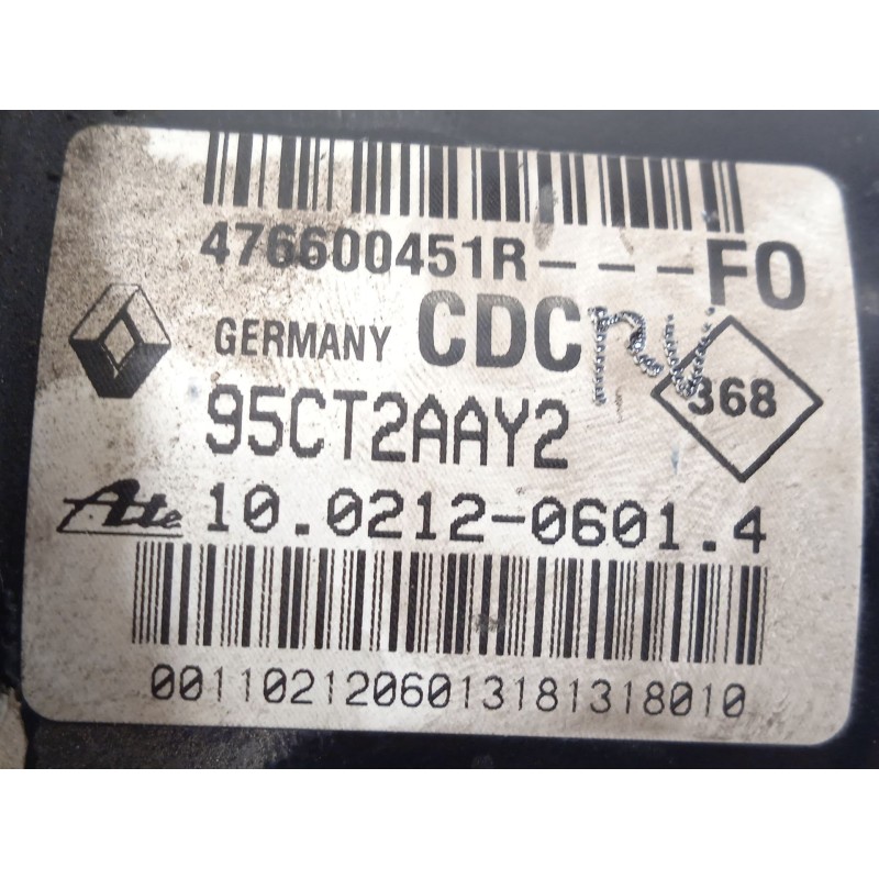 Recambio de abs para renault fluence (l3_) z.e. referencia OEM IAM 476600451R 10021206014 28561260013