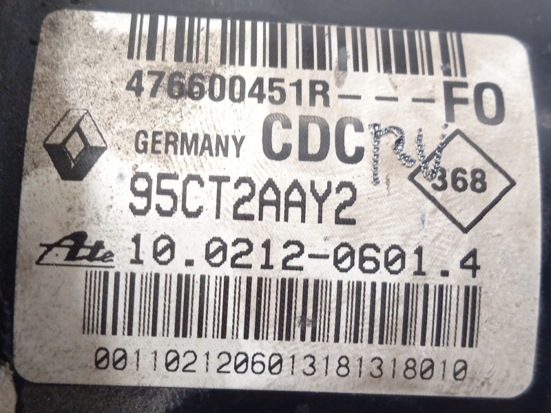 Recambio de abs para renault fluence (l3_) z.e. referencia OEM IAM 476600451R 10021206014 28561260013