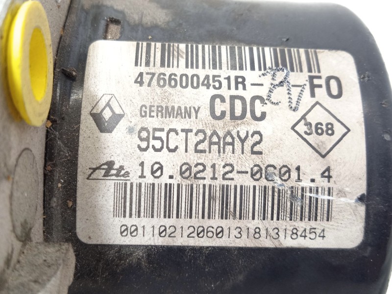 Recambio de abs para renault fluence (l3_) z.e. referencia OEM IAM 476600451R 10021206014 28561260013