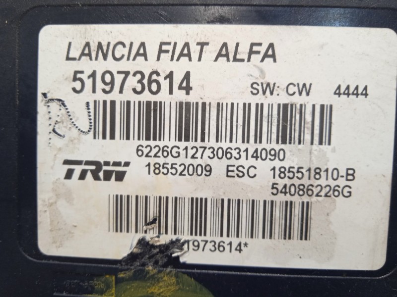 Recambio de abs para fiat 500l (351_, 352_) 1.4 (199lyb1b) referencia OEM IAM 51973614 54086226G 18552009