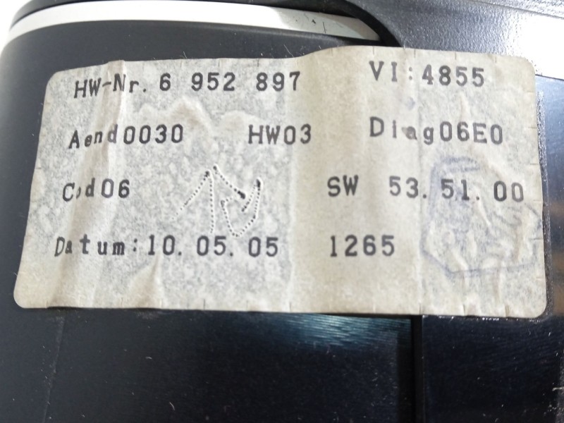 Recambio de cuadro instrumentos para bmw 5 (e60) 525 i referencia OEM IAM 62116974581  