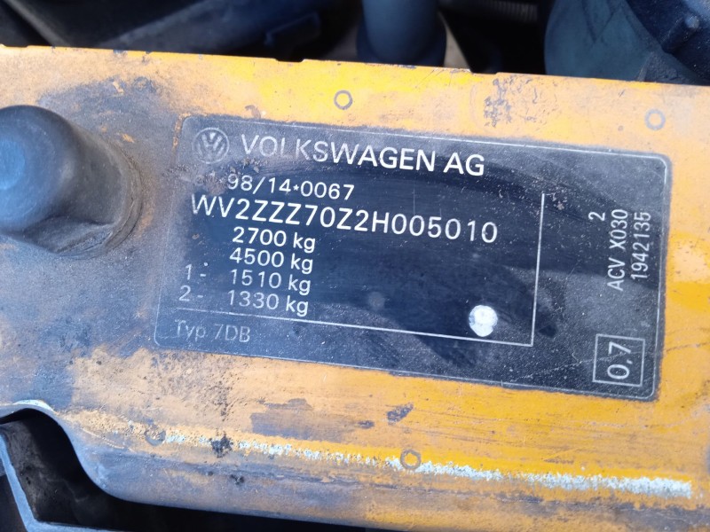 volkswagen transporter t4 autobús (70b, 70c, 7db, 7dk, 70j, 70k, 7dc, 7 del año 2001