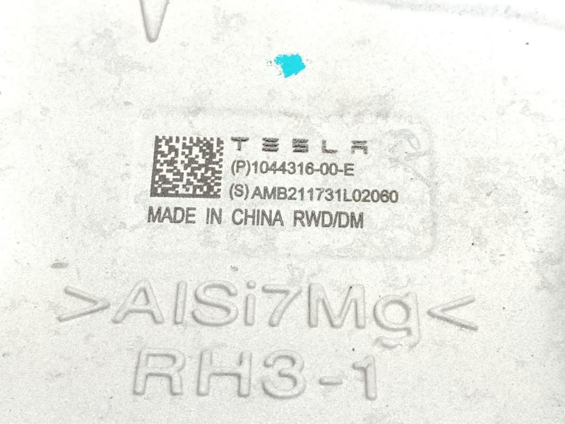 Recambio de mangueta delantera izquierda para tesla model 3 (5yj3) ev referencia OEM IAM 104431600E  104412300B