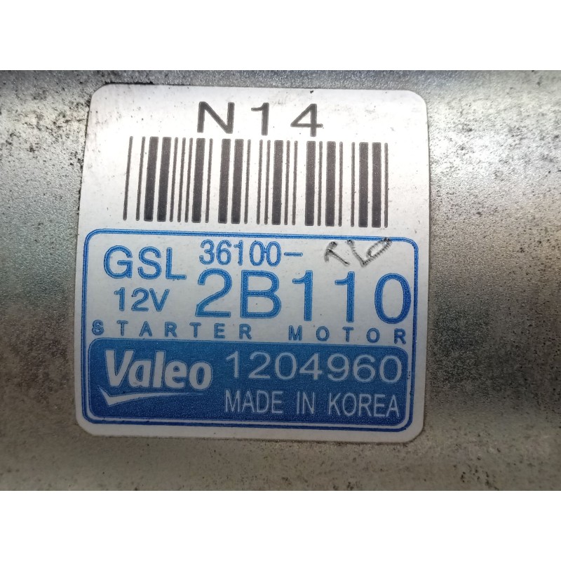 Recambio de motor arranque para kia carens iv van (a4) crdi referencia OEM IAM 1204960 361002B110 