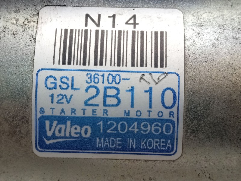 Recambio de motor arranque para kia carens iv van (a4) crdi referencia OEM IAM 1204960 361002B110 