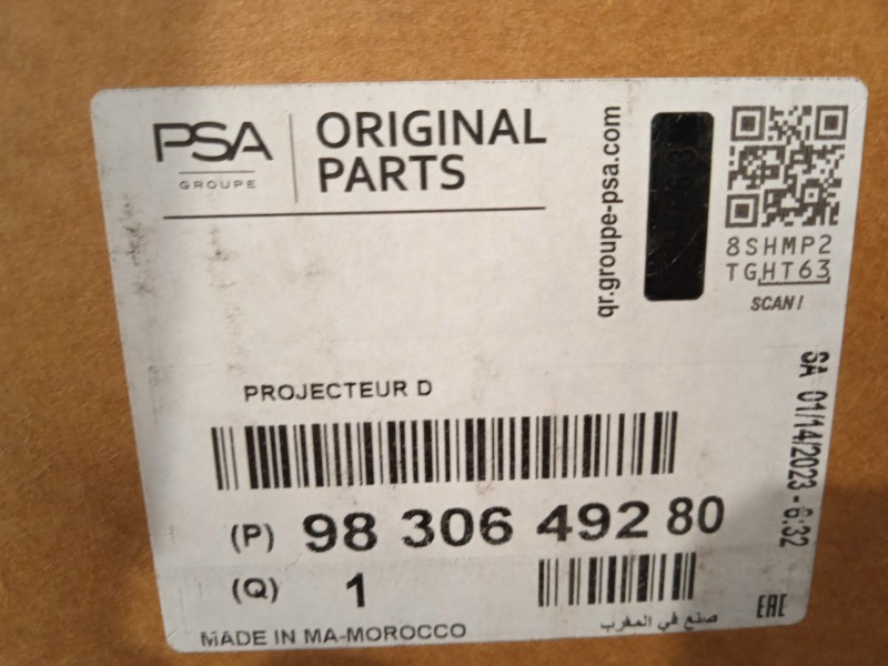 Recambio de faro derecho para citroën c4 iii 1.2 referencia OEM IAM 9830649280  