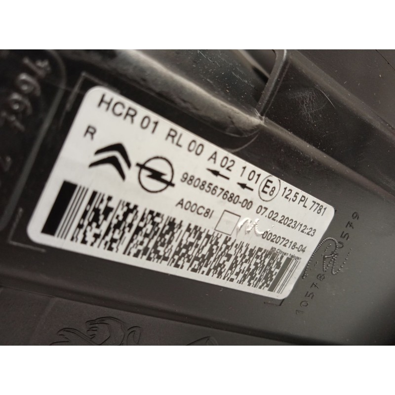 Recambio de faro derecho para citroën jumpy iii furgoneta (v_) 2.0 bluehdi 120 referencia OEM IAM 9808567680  
