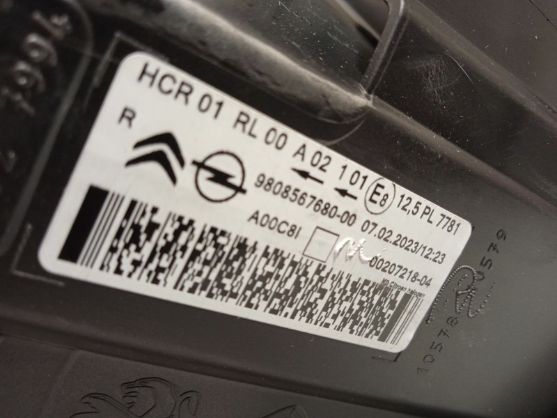 Recambio de faro derecho para citroën jumpy iii furgoneta (v_) 2.0 bluehdi 120 referencia OEM IAM 9808567680  