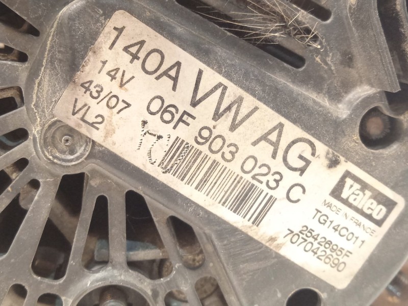 Recambio de alternador para skoda octavia berlina (1z3) rs referencia OEM IAM 06F903023C TG14C011 