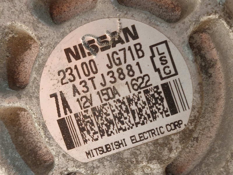 Recambio de alternador para renault koleos i (hy_) 2.0 dci (hy0k) referencia OEM IAM 23100JG71B  A3TJ3881