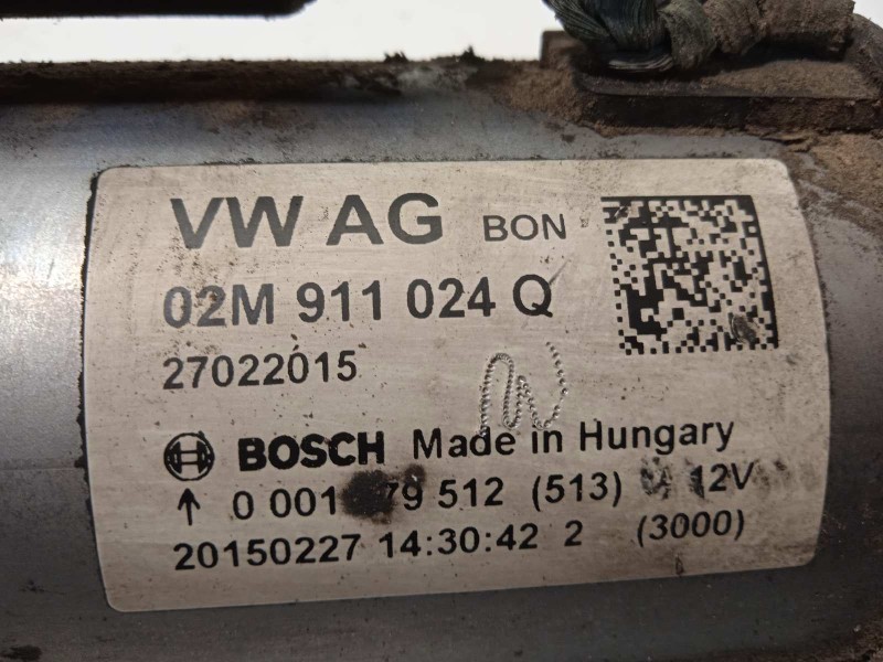 Recambio de motor arranque para skoda fabia iii (nj3) 1.2 tsi referencia OEM IAM 02M911024Q  0001179512