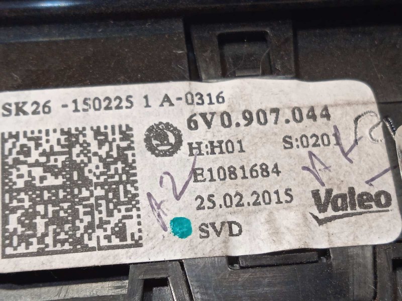 Recambio de mando climatizador para skoda fabia iii (nj3) 1.2 tsi referencia OEM IAM 6V0907044  6V0907044BYY