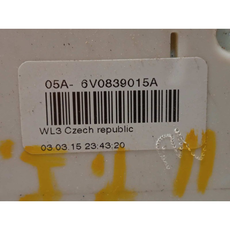 Recambio de cerradura puerta trasera izquierda para skoda fabia iii (nj3) 1.2 tsi referencia OEM IAM 6V0839016A  