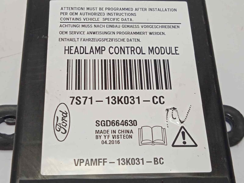 Recambio de centralita luces para ford kuga ii (dm2) 2.0 tdci referencia OEM IAM 7S7113K031CC  5208291