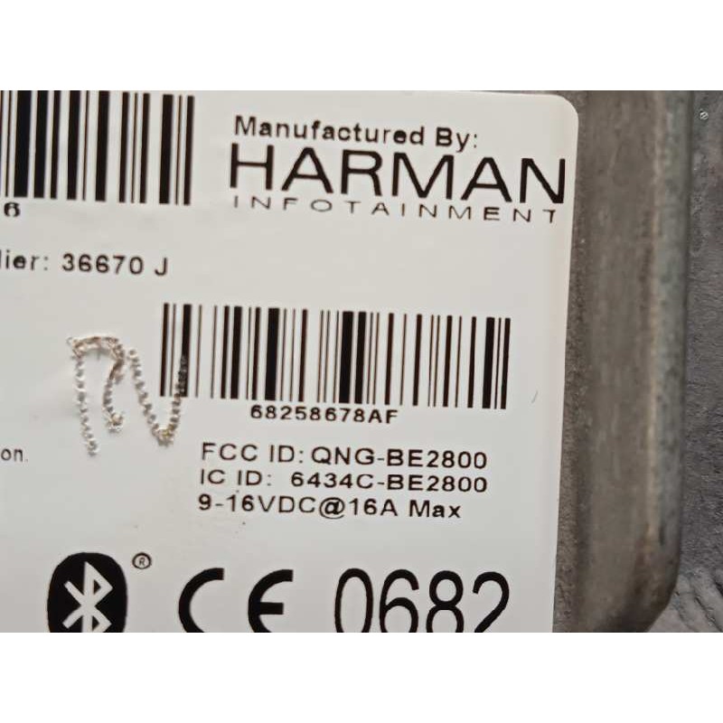 Recambio de pantalla multifuncion para jeep cherokee (kl) 2.2 crd referencia OEM IAM 68258678AF  