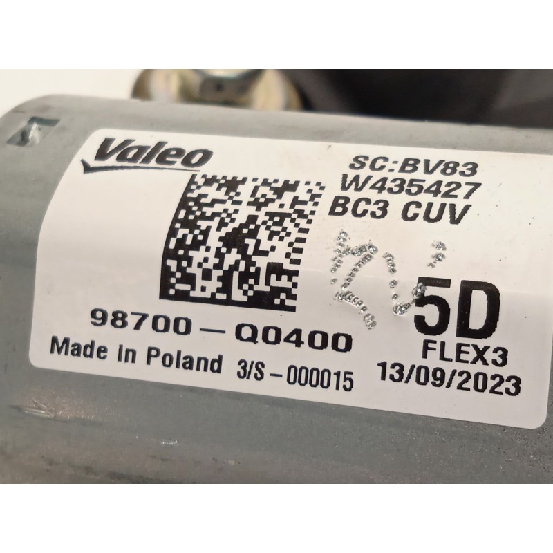 Recambio de motor limpia trasero para hyundai bayon (bc3) 1.2 mpi referencia OEM IAM 98700Q0400  