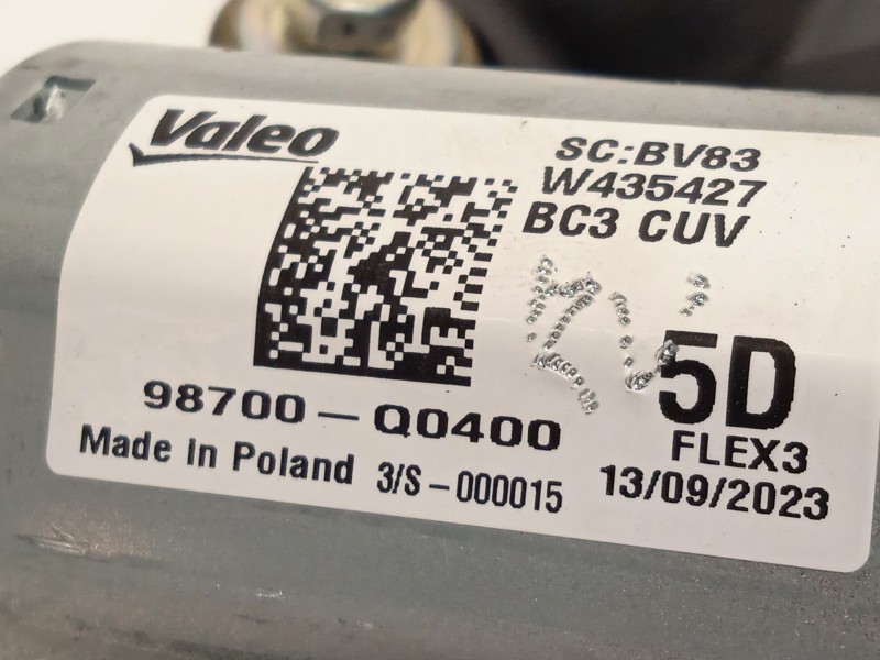 Recambio de motor limpia trasero para hyundai bayon (bc3) 1.2 mpi referencia OEM IAM 98700Q0400  