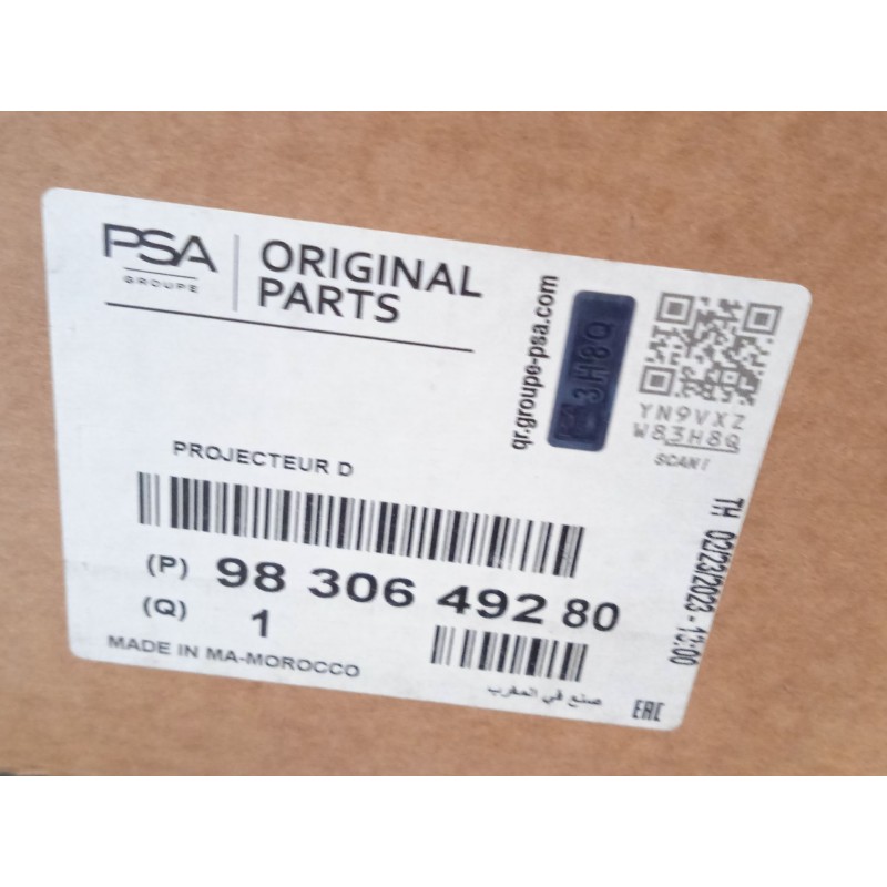 Recambio de faro derecho para citroën c4 iii 1.2 referencia OEM IAM 9830649280  73374698