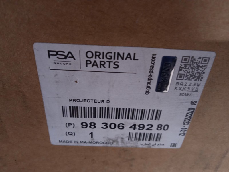 Recambio de faro derecho para citroën c4 iii 1.2 referencia OEM IAM 9830649280  73374698