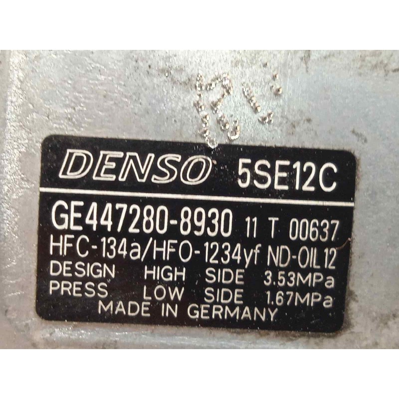 Recambio de compresor aire acondicionado para toyota auris 1.6 d-4d cat referencia OEM IAM 8831002B20  4472808930