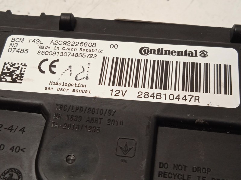 Recambio de centralita confort para renault clio iv (bh_) 0.9 tce 90 referencia OEM IAM 284B10447R  A2C92226608