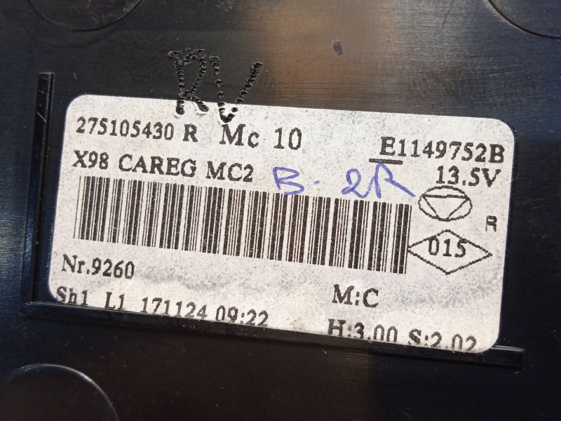 Recambio de mando climatizador para renault clio iv (bh_) 0.9 tce 90 referencia OEM IAM 275105430R  