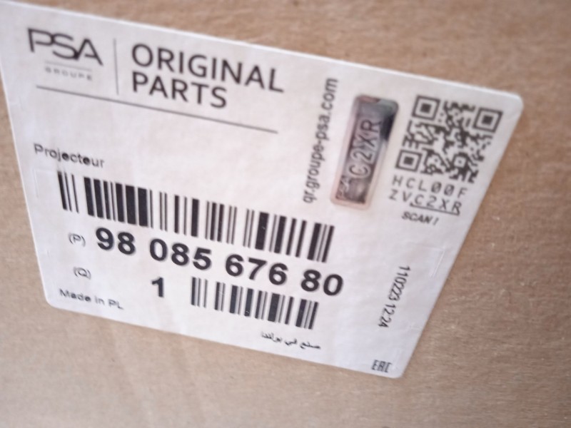 Recambio de faro derecho para citroën spacetourer autobús (v_) 1.6 bluehdi 115 referencia OEM IAM 9808567680  