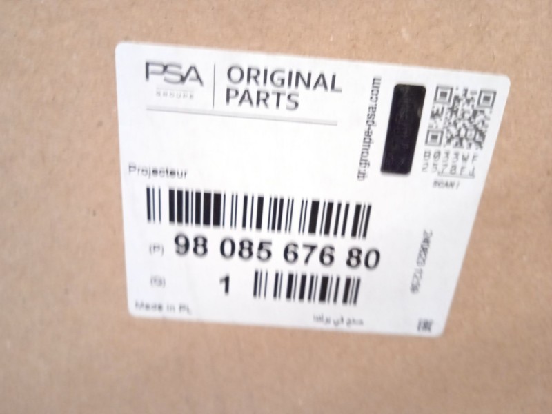 Recambio de faro derecho para citroën spacetourer autobús (v_) 1.6 bluehdi 115 referencia OEM IAM 9808567680  