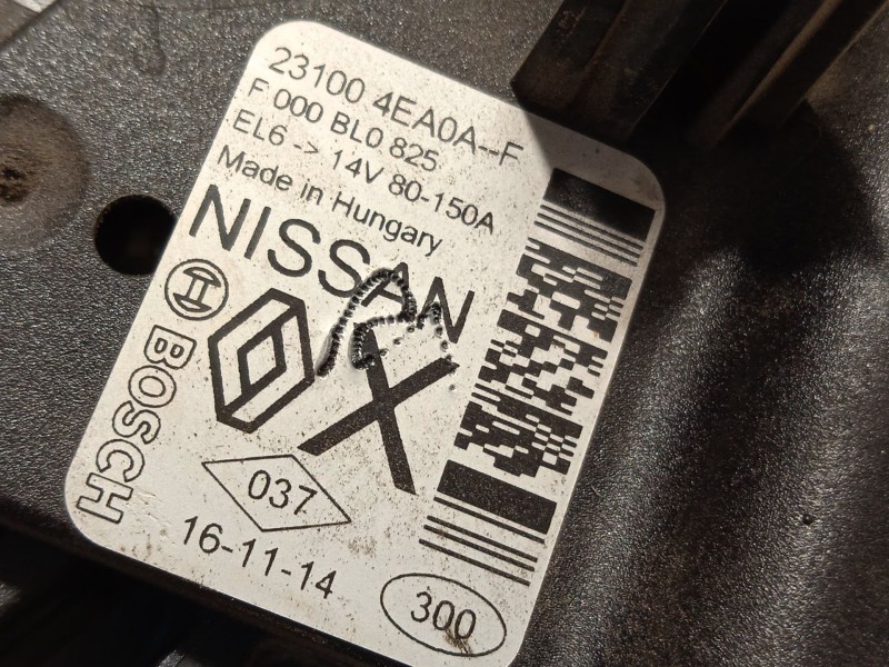 Recambio de alternador para renault scénic iv (j9_) 1.5 dci 110 referencia OEM IAM 231004EA0A  F000BL0825