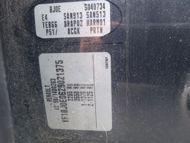 renault vel satis (bj0_) del año 2003