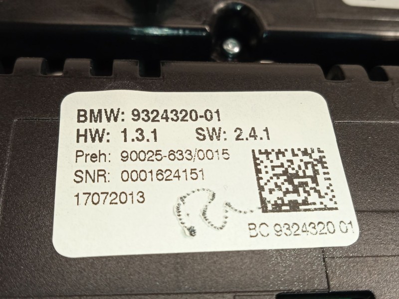 Recambio de mando climatizador para bmw 5 touring (f11) 520 d referencia OEM IAM 9324320 61319328425 