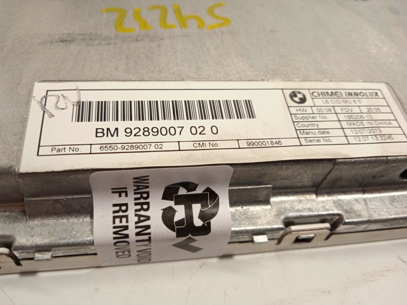 Recambio de pantalla multifuncion para bmw 5 touring (f11) 520 d referencia OEM IAM 65509289007  